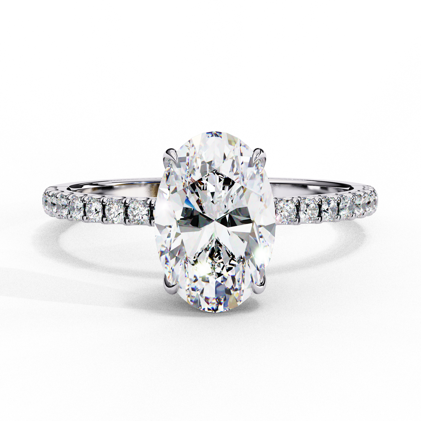 オーバルカット パヴェ 1ct