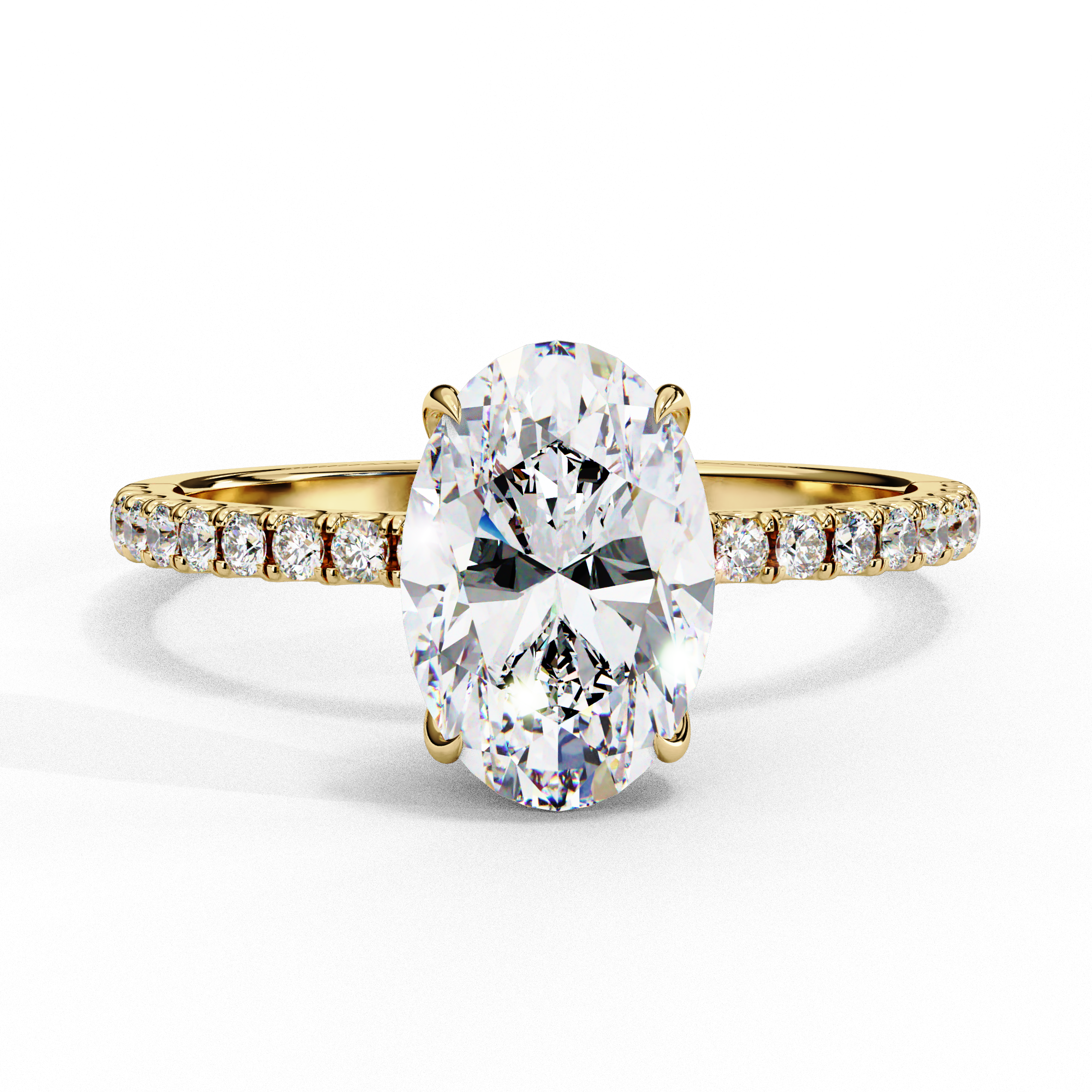 オーバルカット パヴェ 1ct