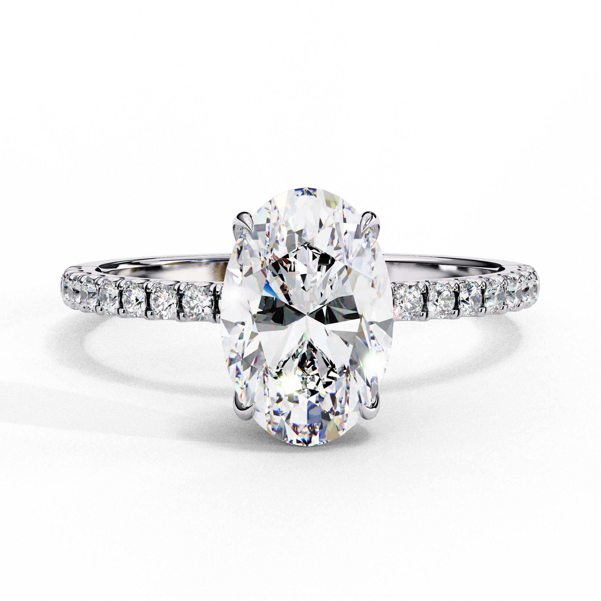 オーバルカット パヴェ 1ct