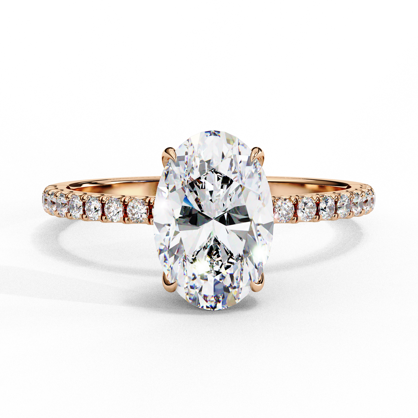 オーバルカット パヴェ 1ct