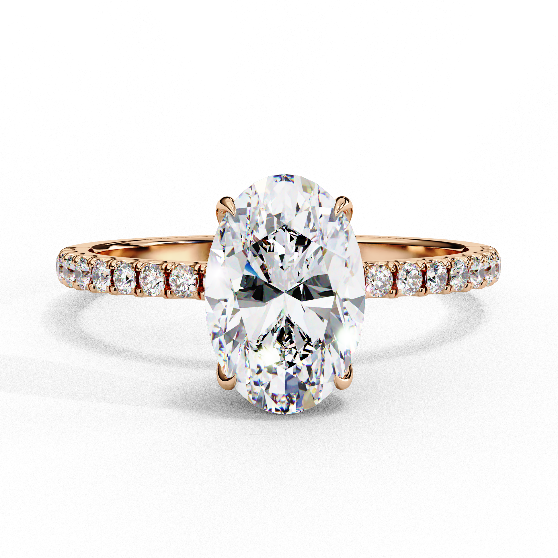 オーバルカット パヴェ 1ct